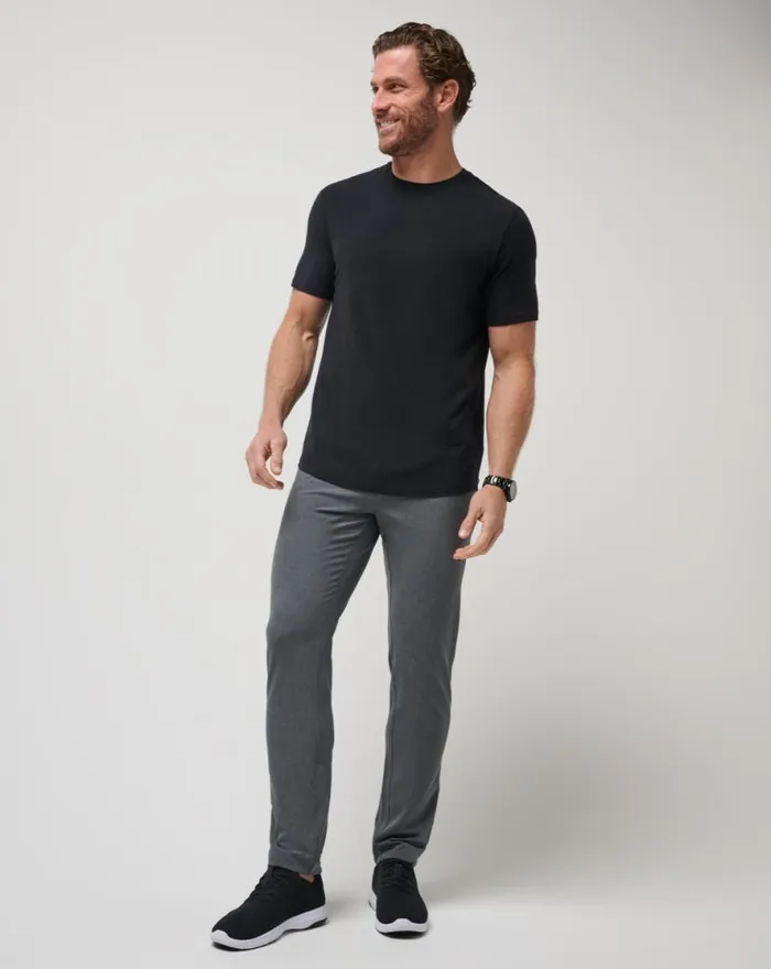 TravisMathew OPEN TO CLOSE PANT Heather Dark Grey Men Pants TravisMathew OPEN TO CLOSE PANT Heather Dark Grey Men Pants