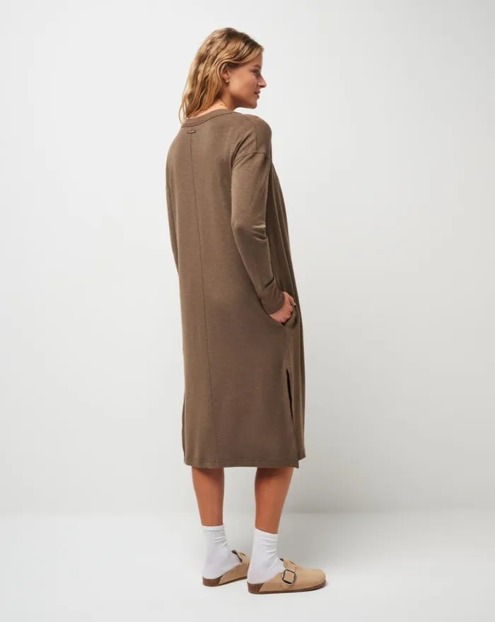 TravisMathew RESORT USE CLOUD DUSTER Heather Cocoa Brown Women Jackets TravisMathew RESORT USE CLOUD DUSTER Heather Cocoa Brown Women Jackets