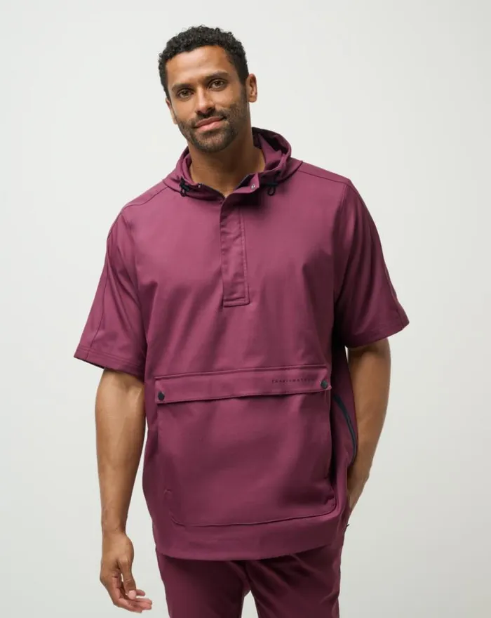 TravisMathew SPORT MODE HOODIE Mauve Wine Men Hoodies and Sweatshirts