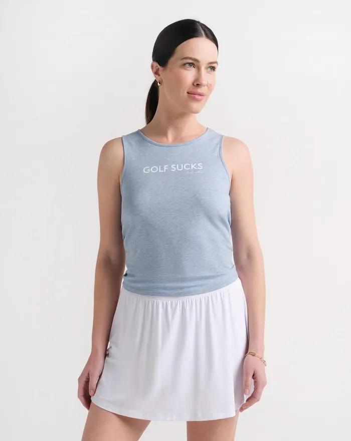 TravisMathew STRAWBERRY LEMONADE TANK Heather Tempest Women Tees TravisMathew STRAWBERRY LEMONADE TANK Heather Tempest Women Tees