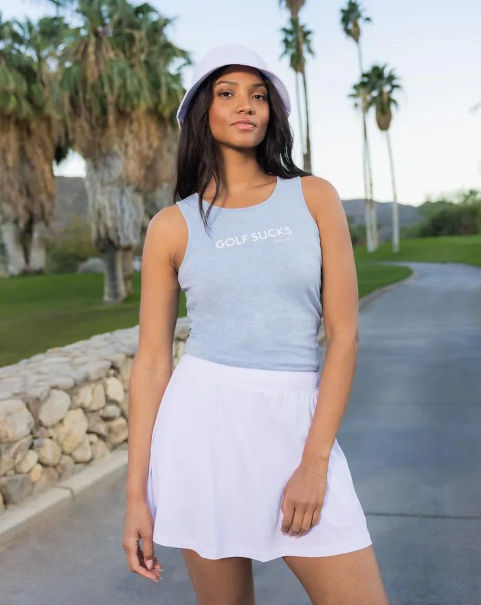 TravisMathew STRAWBERRY LEMONADE TANK Heather Tempest Women Tees TravisMathew STRAWBERRY LEMONADE TANK Heather Tempest Women Tees