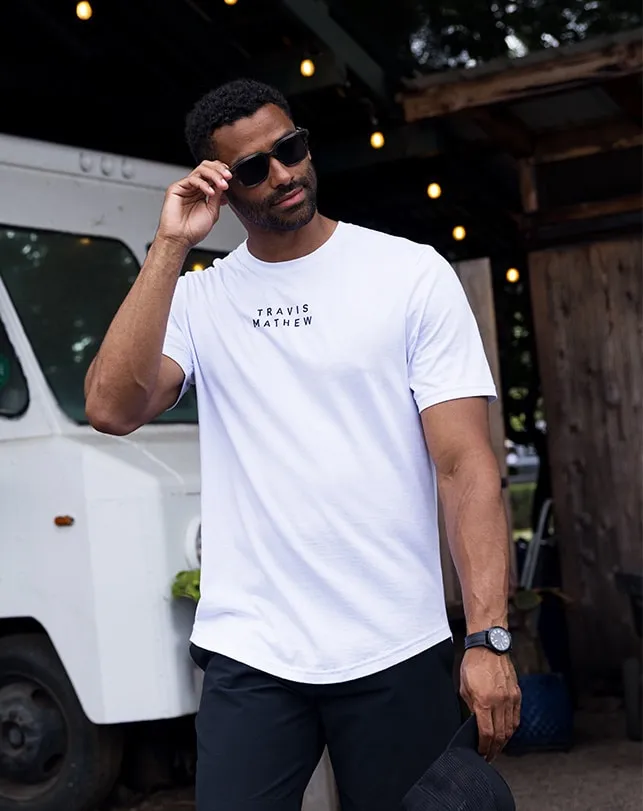 TravisMathew TM SCOOP TEE White Men Tees TravisMathew TM SCOOP TEE White Men Tees