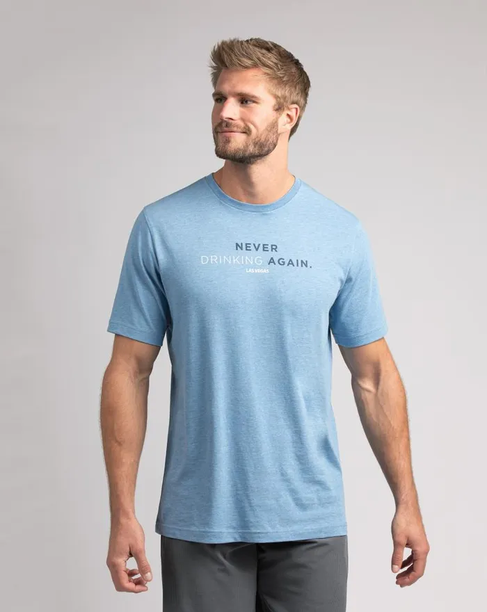 TravisMathew TRAPEZE SWINGER TEE Heather Blue Men Tees