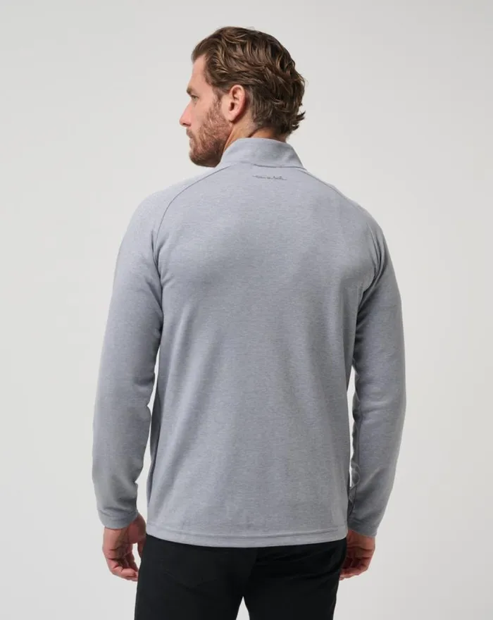 TravisMathew UPGRADED QUARTER ZIP Heather Grey Men Quarter Zips TravisMathew UPGRADED QUARTER ZIP Heather Grey Men Quarter Zips