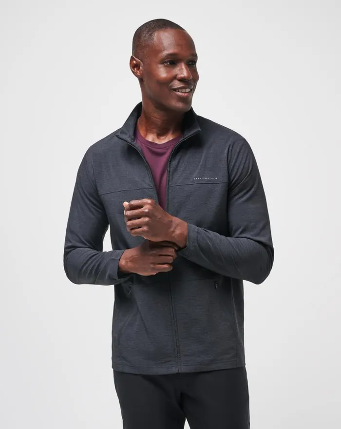 TravisMathew VALLEY VIEW FULL ZIP Heather Black Men Jackets