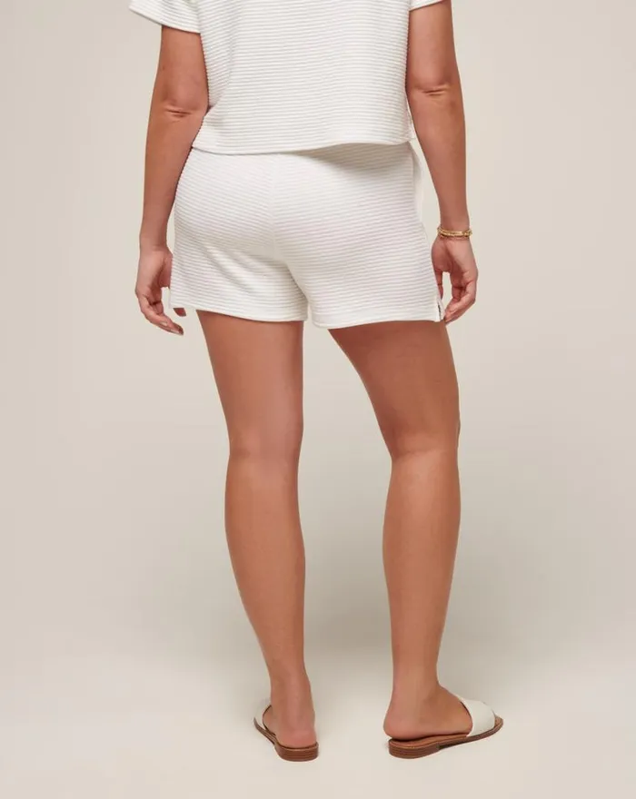 TravisMathew YACHT ME WIDE RIB SHORT White Women Shorts TravisMathew YACHT ME WIDE RIB SHORT White Women Shorts