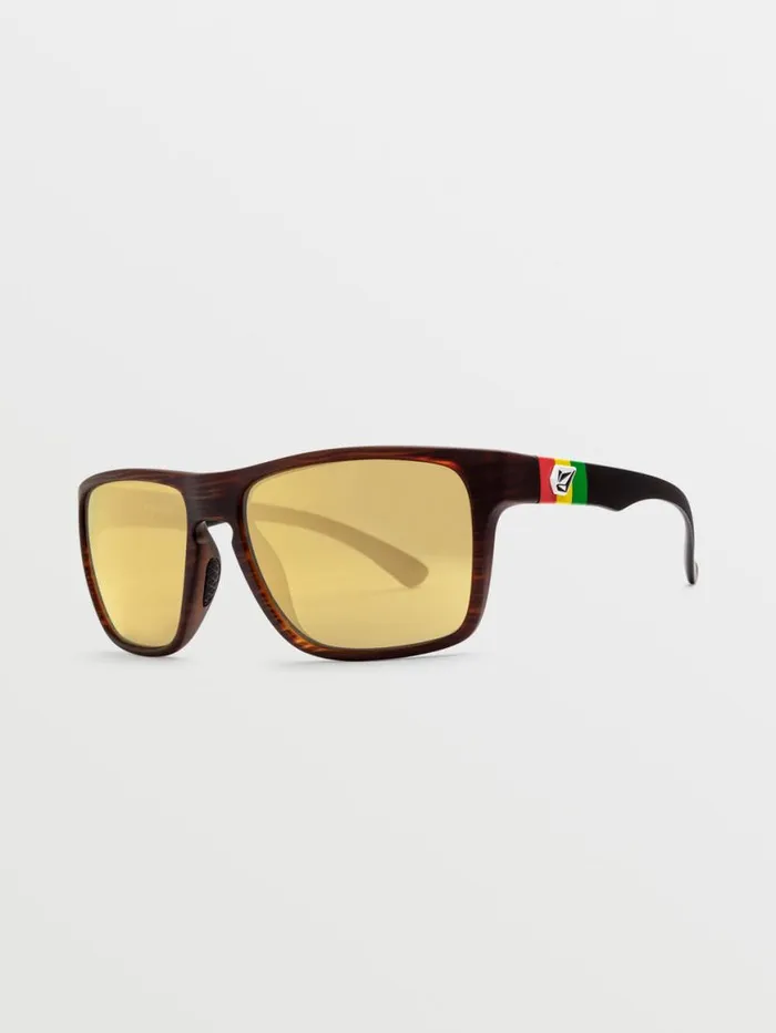 Trick Sunglasses 8211 Eye and EyeBronze Gold Mirror MensWomens Volcom Sunglasses