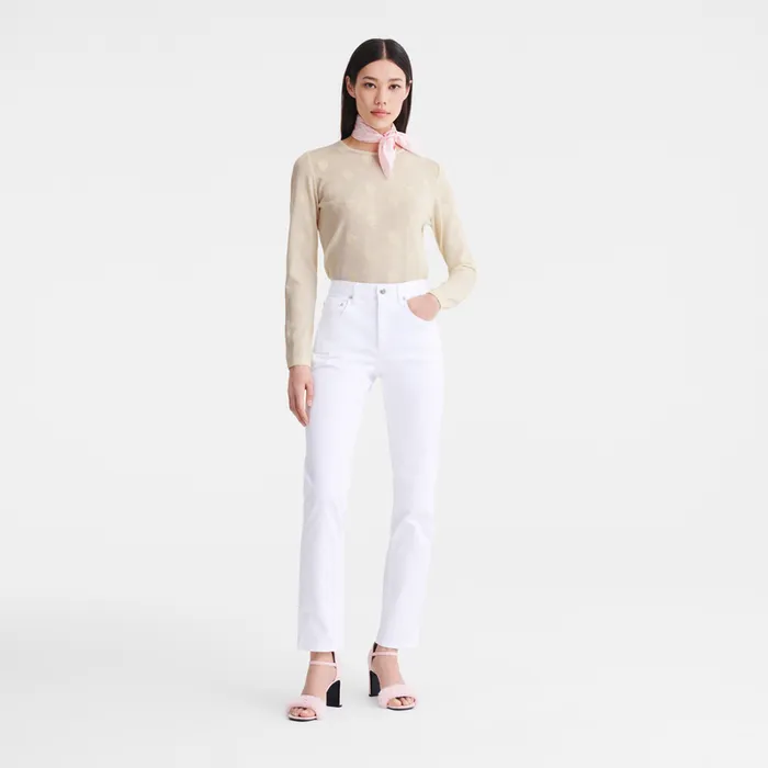 Trousers and shorts Women Longchamp Trousers White