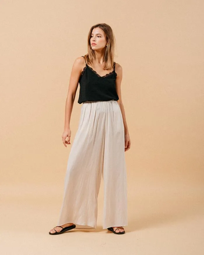 TROUSERS BEIGE MATCHA Shop Grace and Mila Flowing Trousers