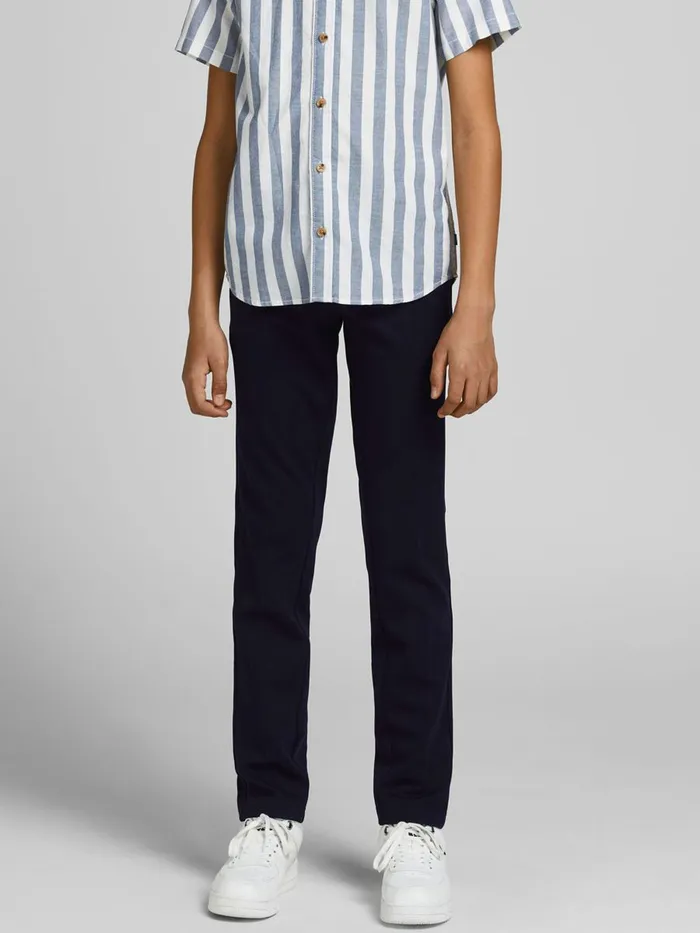 Trousers JACK and JONES Junior BOYS MARCO PHIL CHINOS Blue Dark Navy