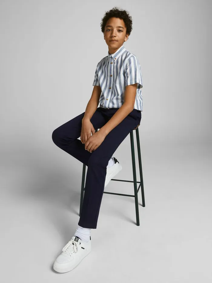 Trousers JACK and JONES Junior BOYS MARCO PHIL CHINOS Blue Dark Navy