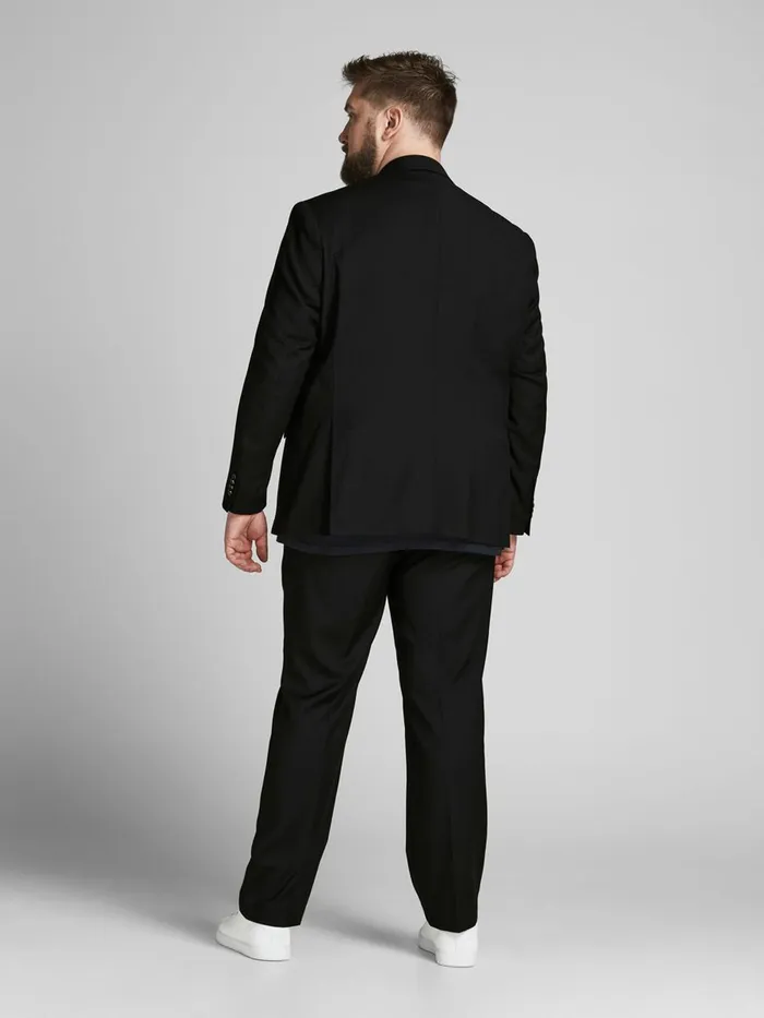 Trousers JACK and JONES Mens 2PIECE PLUS SIZE SUIT Black Black