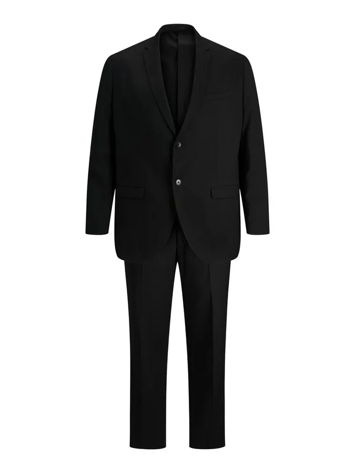 Trousers JACK and JONES Mens 2PIECE PLUS SIZE SUIT Black Black