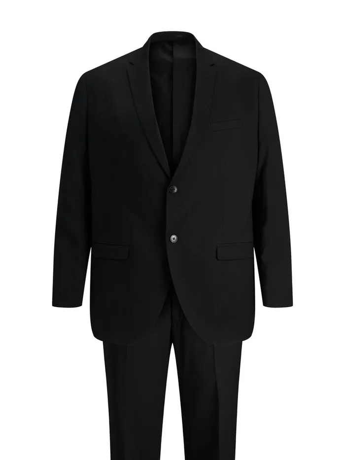 Trousers JACK and JONES Mens 2PIECE PLUS SIZE SUIT Black Black