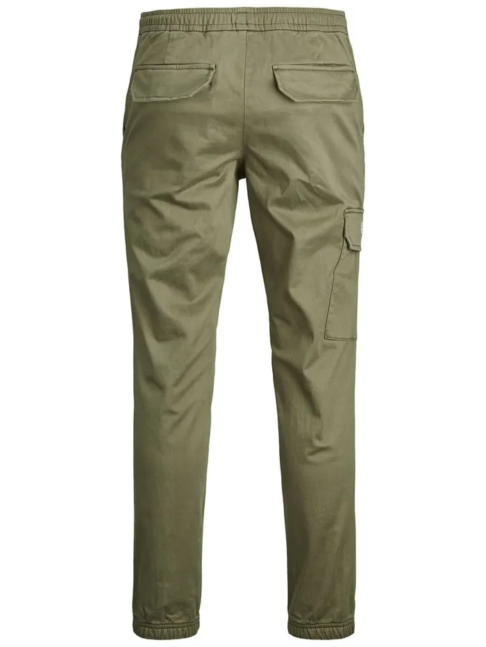 Trousers JACK and JONES Mens ACE HILL AKM CARGO TROUSERS Green Dusty Olive