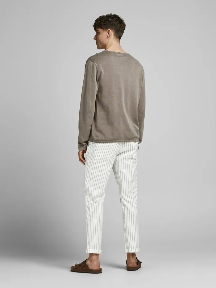 Trousers JACK and JONES Mens ACE LINEN AKM 2070 CHINOS White Ecru