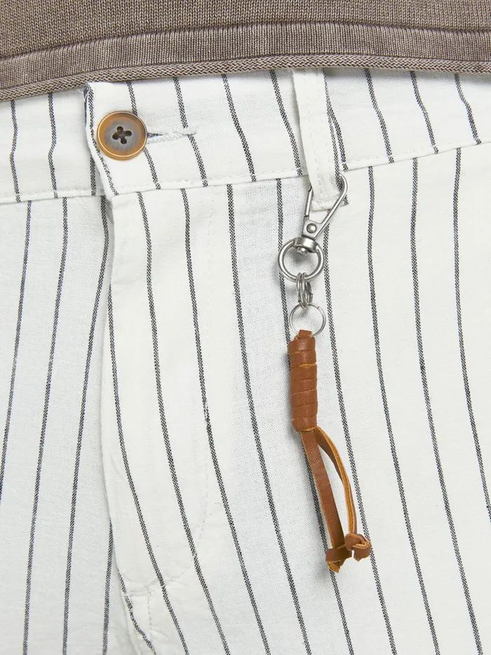 Trousers JACK and JONES Mens ACE LINEN AKM 2070 CHINOS White Ecru