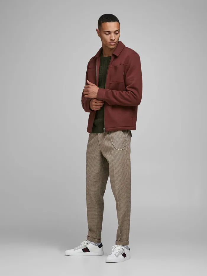 Trousers JACK and JONES Mens ACE MILTON AKM 1060 CHINOS Beige Brown Stone