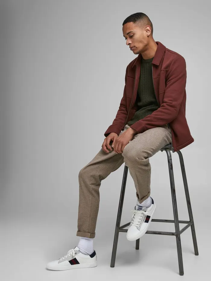 Trousers JACK and JONES Mens ACE MILTON AKM 1060 CHINOS Beige Brown Stone