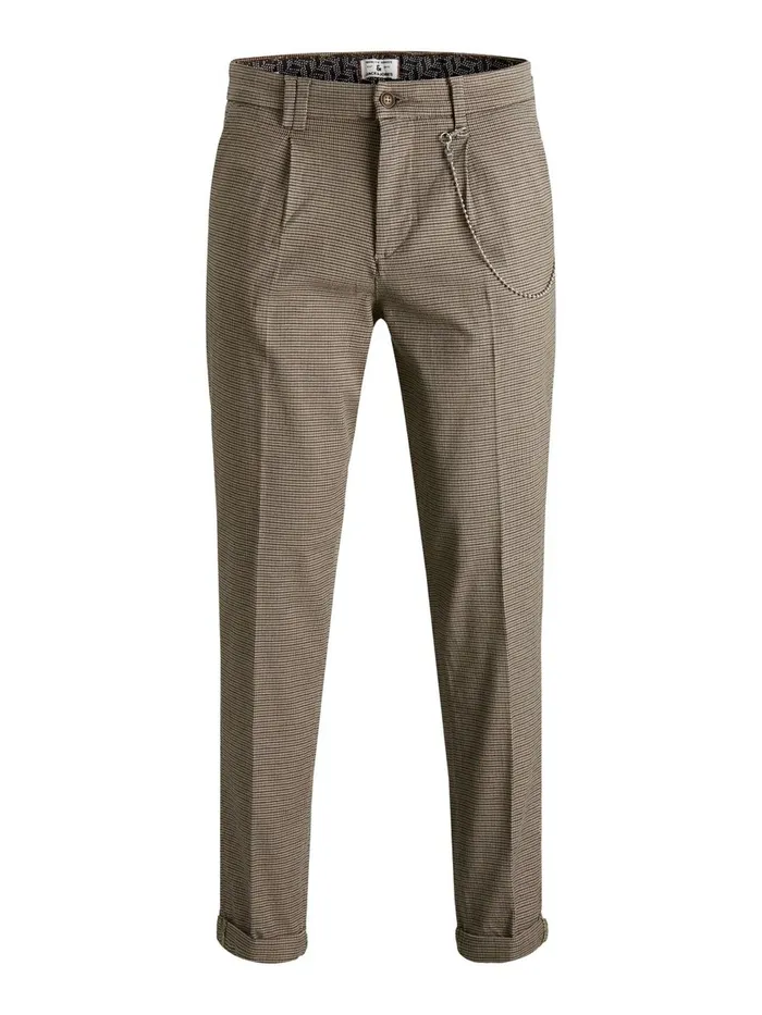 Trousers JACK and JONES Mens ACE MILTON AKM 1060 CHINOS Beige Brown Stone