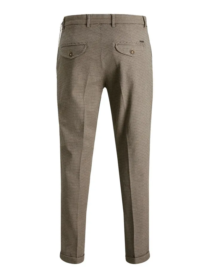 Trousers JACK and JONES Mens ACE MILTON AKM 1060 CHINOS Beige Brown Stone