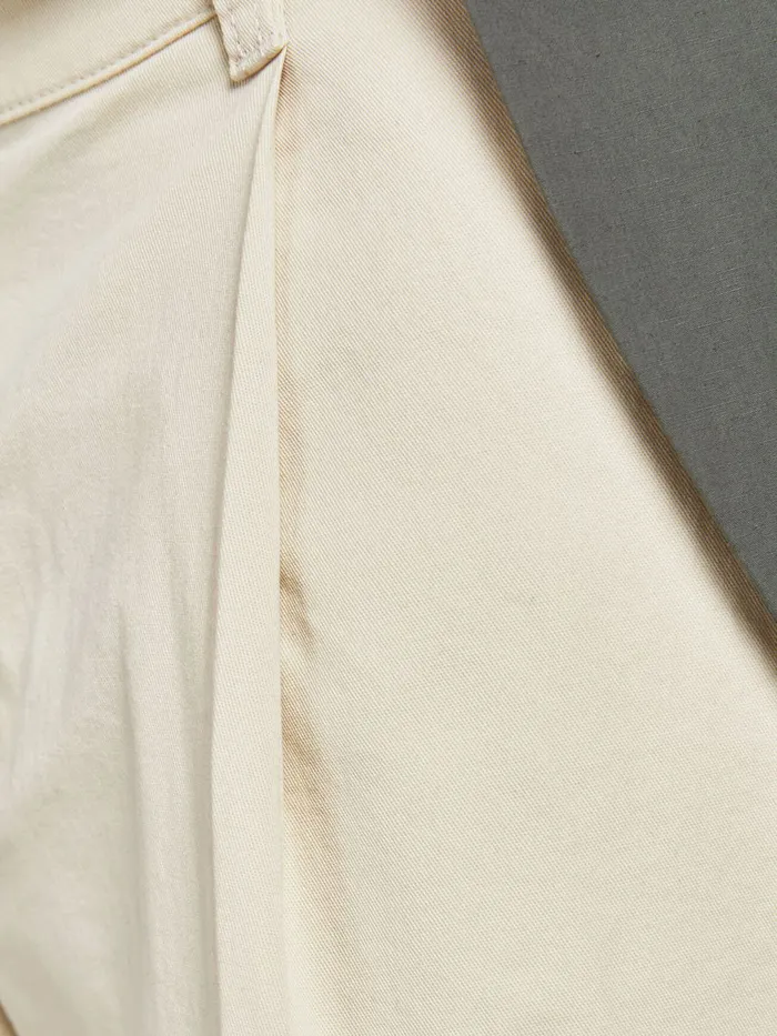 Trousers JACK and JONES Mens BILL RICO CROPPED TROUSERS White Ecru