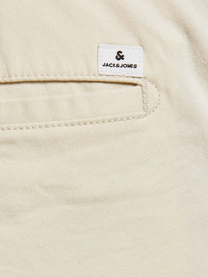 Trousers JACK and JONES Mens BILL RICO CROPPED TROUSERS White Ecru
