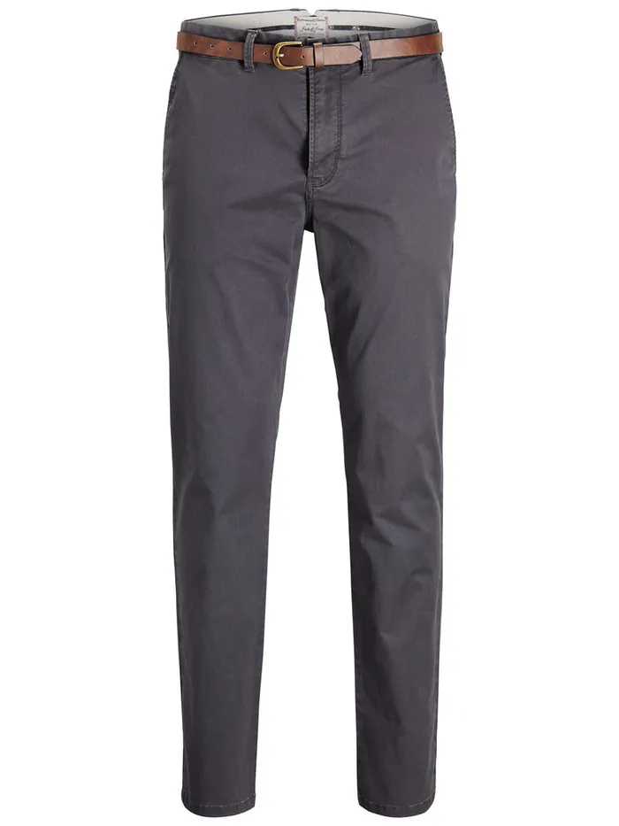 Trousers JACK and JONES Mens CODY SPENCER WW CHINOS Grey Dark Grey