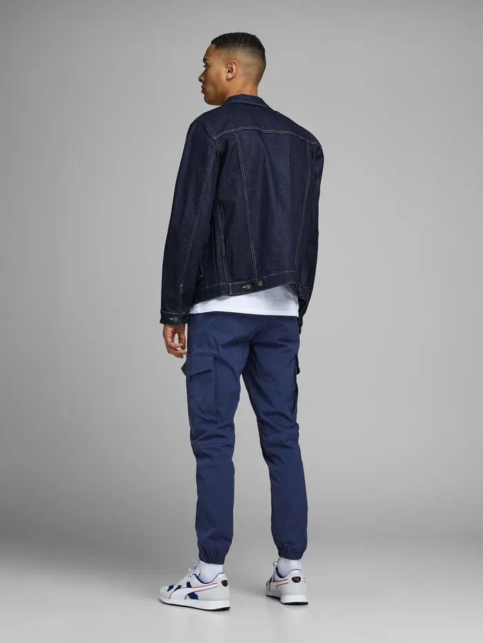 Trousers JACK and JONES Mens GORDON FLAKE SWEATPANTS Blue Navy Blazer For Sale