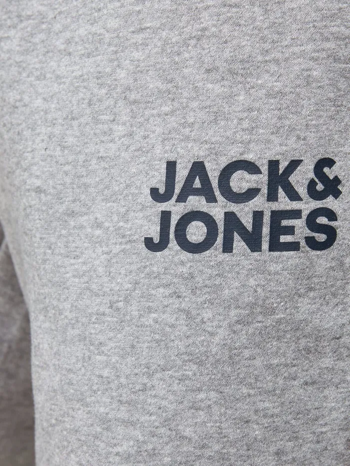 Trousers JACK and JONES Mens GORDON NEW SOFT SWEATPANTS Grey Light Grey Melange Casaul