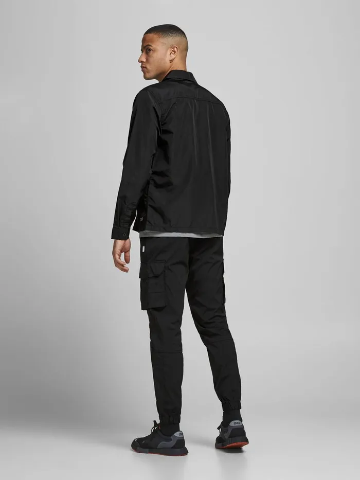 Trousers JACK and JONES Mens GORDON ROSS CARGO SWEATPANTS Black Black For Sale