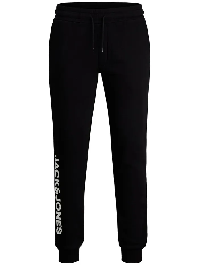 Trousers JACK and JONES Mens LOGO SWEATPANTS Black Black For Sale