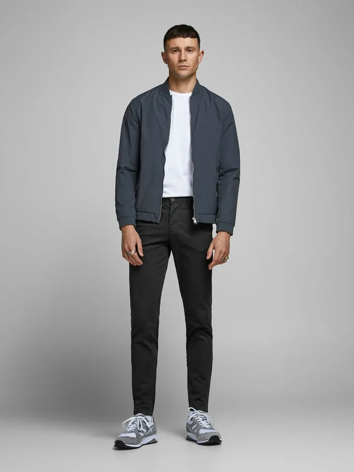 Trousers JACK and JONES Mens MARCO BOWIE SLIM FIT CHINOS Black Black