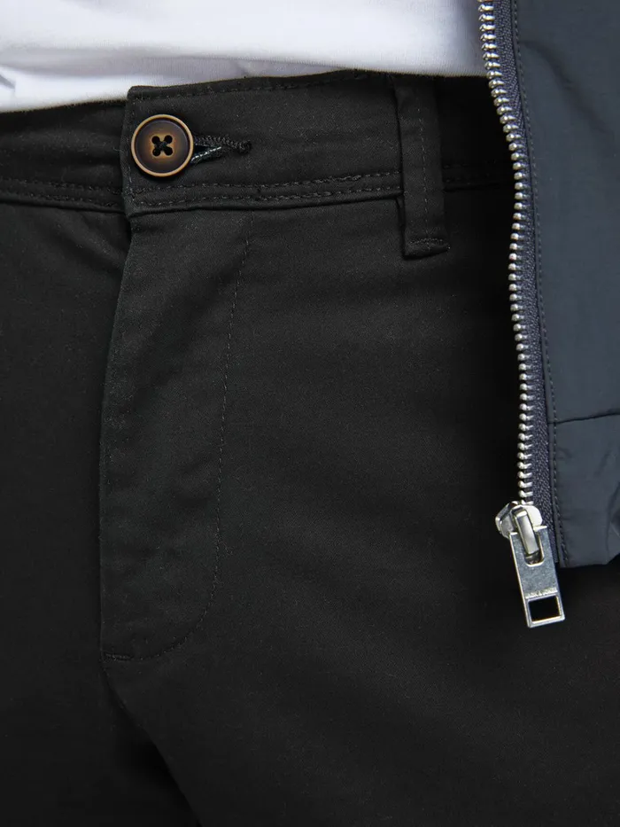 Trousers JACK and JONES Mens MARCO BOWIE SLIM FIT CHINOS Black Black
