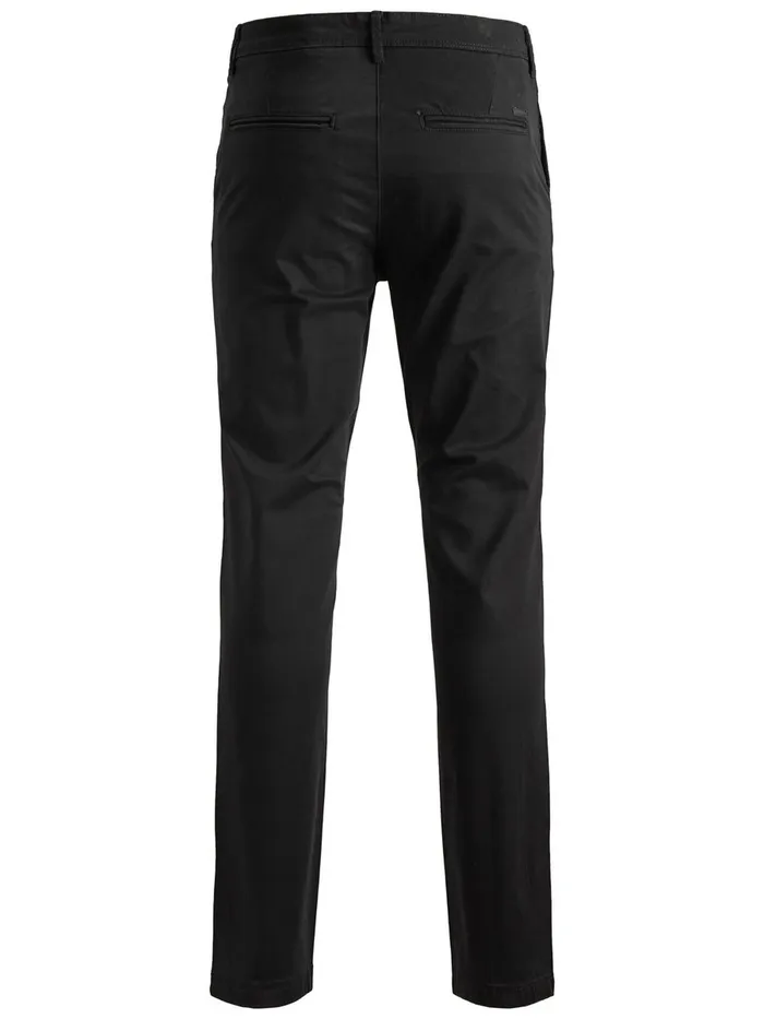 Trousers JACK and JONES Mens MARCO BOWIE SLIM FIT CHINOS Black Black