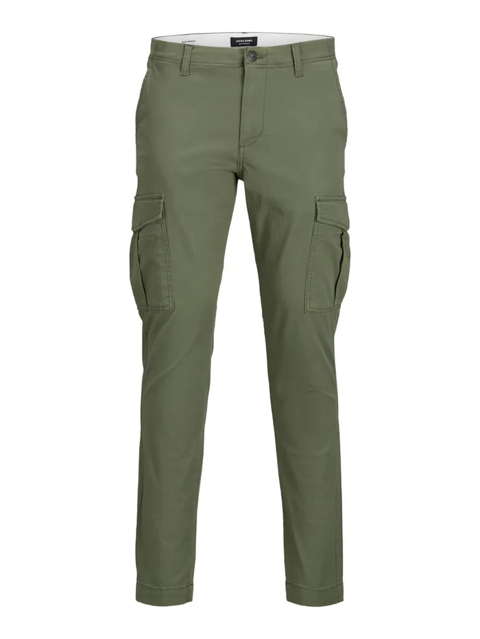 Trousers JACK and JONES Mens MARCO JOE AKM CARGO TROUSERS Green Dusty Olive