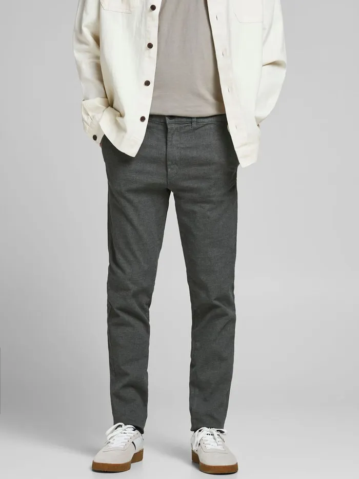 Trousers JACK and JONES Mens MARCO KENSO AKM CHINOS Grey Trooper
