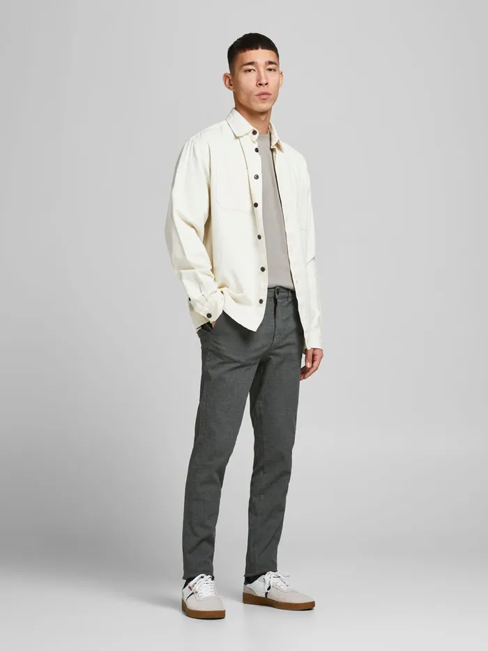Trousers JACK and JONES Mens MARCO KENSO AKM CHINOS Grey Trooper