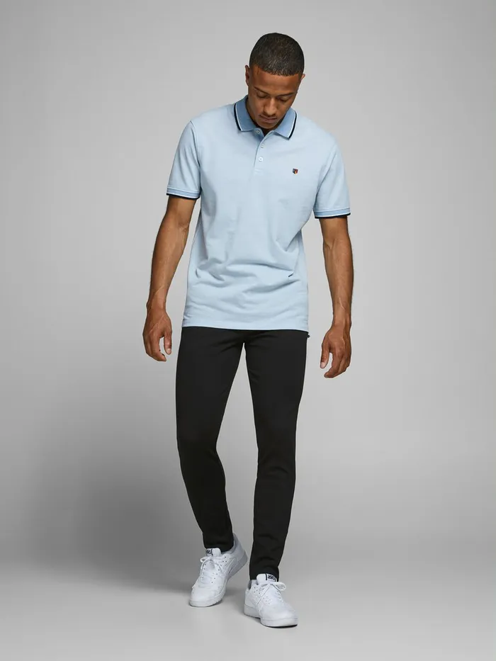 Trousers JACK and JONES Mens MARCO PHIL BLACK CHINOS Black Black