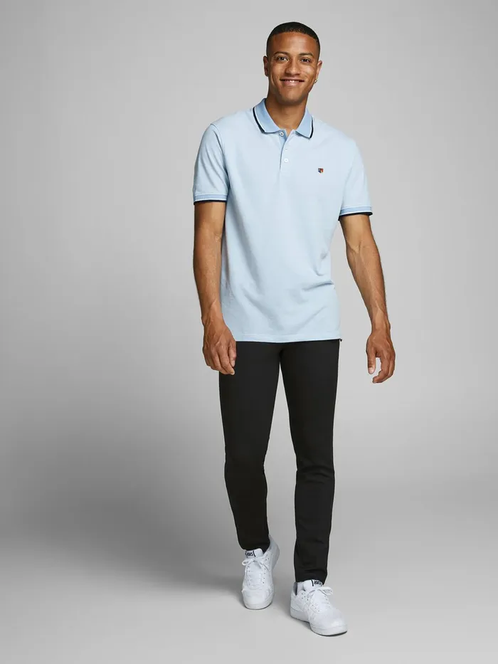 Trousers JACK and JONES Mens MARCO PHIL BLACK CHINOS Black Black