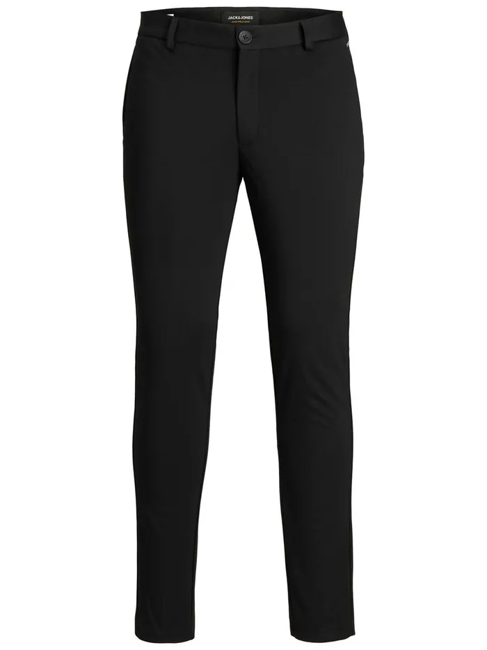Trousers JACK and JONES Mens MARCO PHIL BLACK CHINOS Black Black