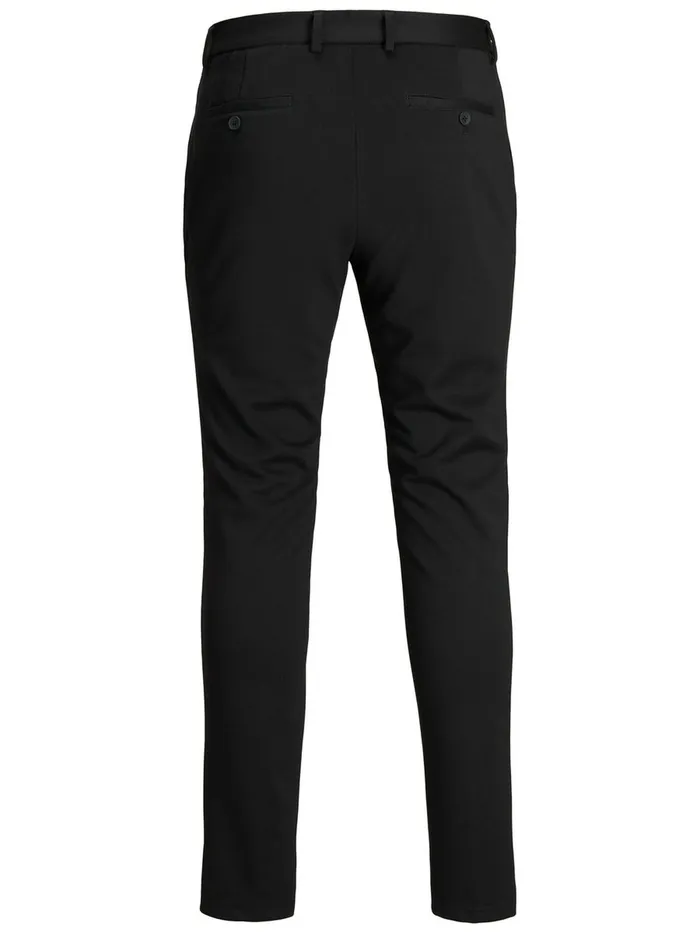 Trousers JACK and JONES Mens MARCO PHIL BLACK CHINOS Black Black