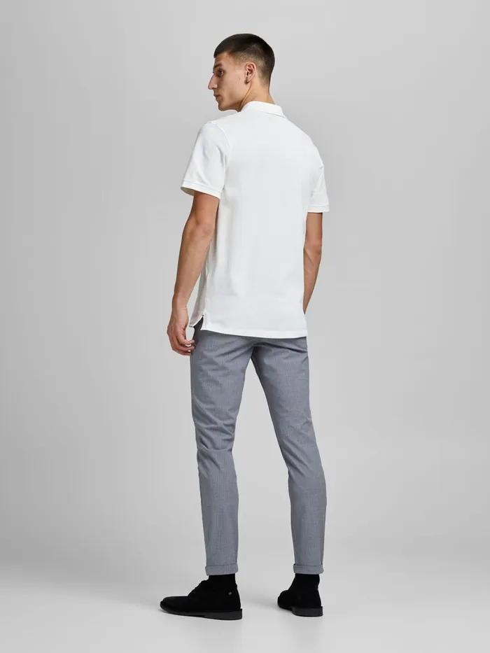Trousers JACK and JONES Mens MARCO STUART AKM CHINOS Grey Blue Heaven