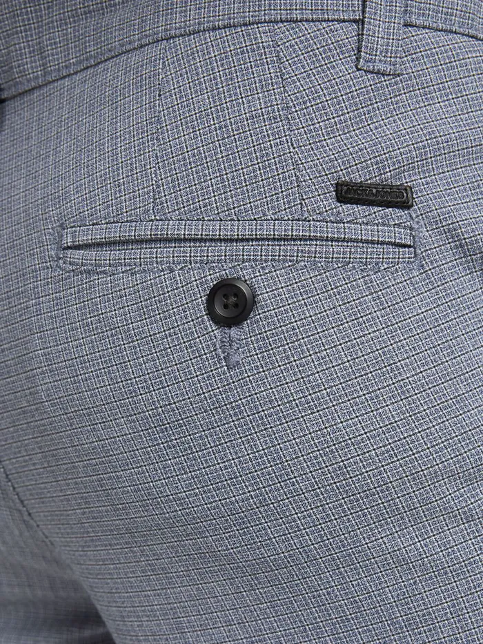 Trousers JACK and JONES Mens MARCO STUART AKM CHINOS Grey Blue Heaven