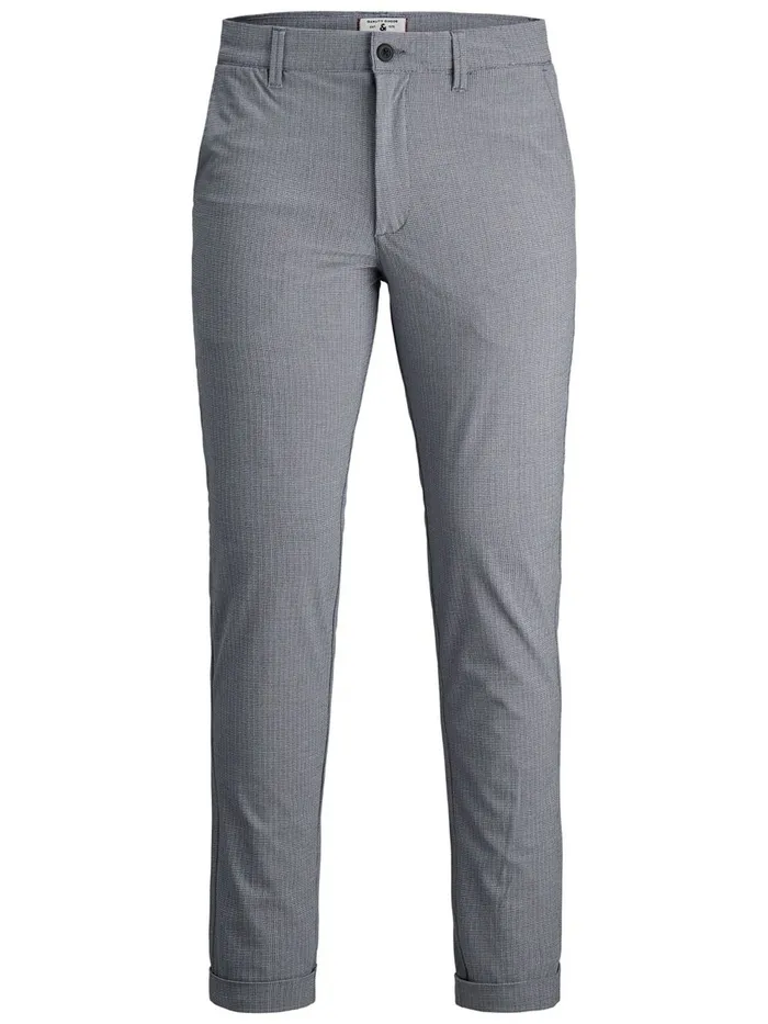 Trousers JACK and JONES Mens MARCO STUART AKM CHINOS Grey Blue Heaven