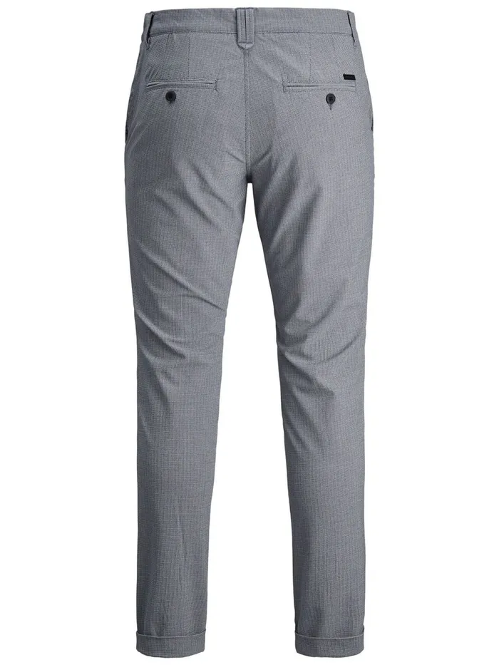 Trousers JACK and JONES Mens MARCO STUART AKM CHINOS Grey Blue Heaven
