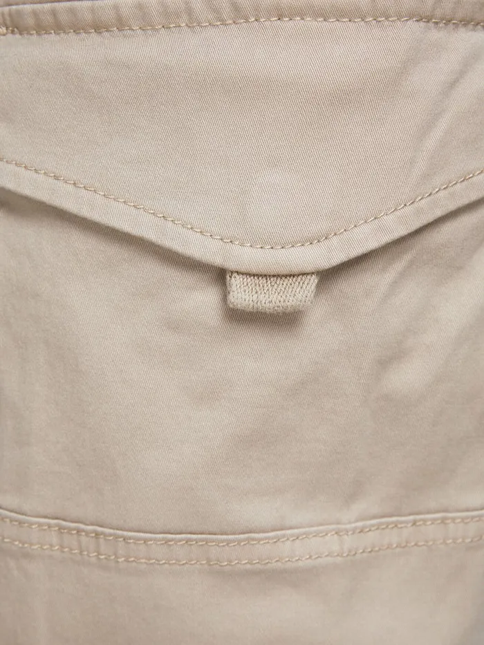 Trousers JACK and JONES Mens PAUL FLAKE AKM 542 CARGO TROUSERS Beige White Pepper
