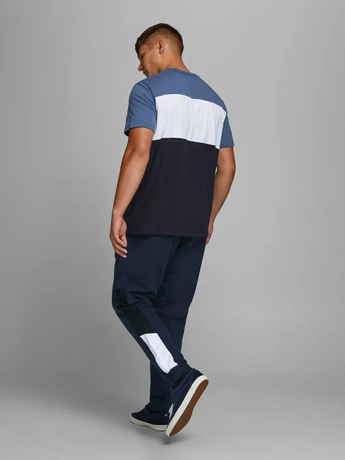 Trousers JACK and JONES Mens TAPERED FIT PLUS SIZE SWEAT PANTS Blue Navy Blazer Online