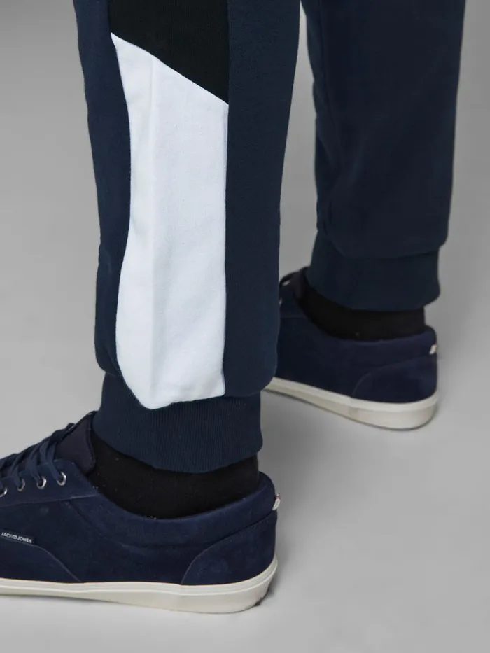 Trousers JACK and JONES Mens TAPERED FIT PLUS SIZE SWEAT PANTS Blue Navy Blazer Online
