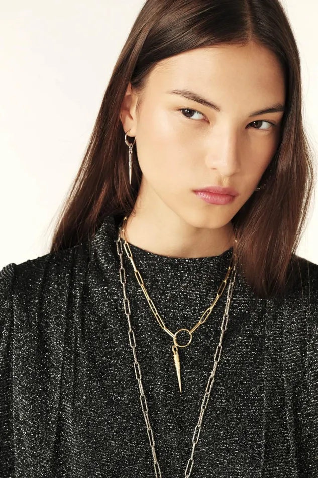 Tulle Top Raba Gray Women Baandsh Tops and Shirts